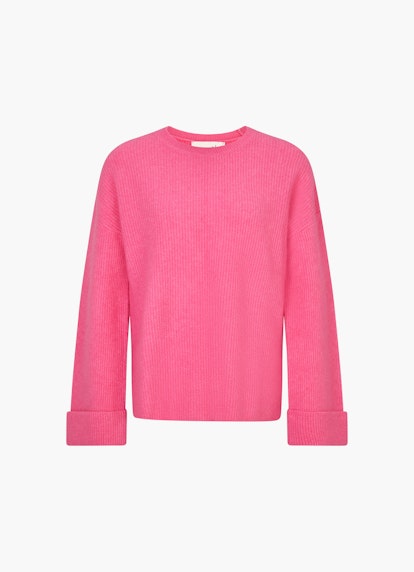 Oversized Fit Strick Pullover hot pink