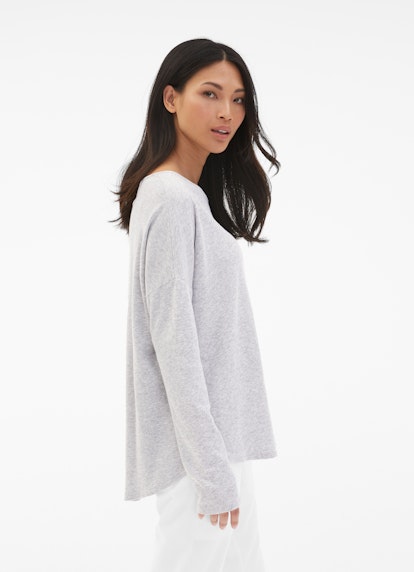 Coupe Loose Fit Sweat-shirts Pull-over en cachemire mélangé l.grey mel.