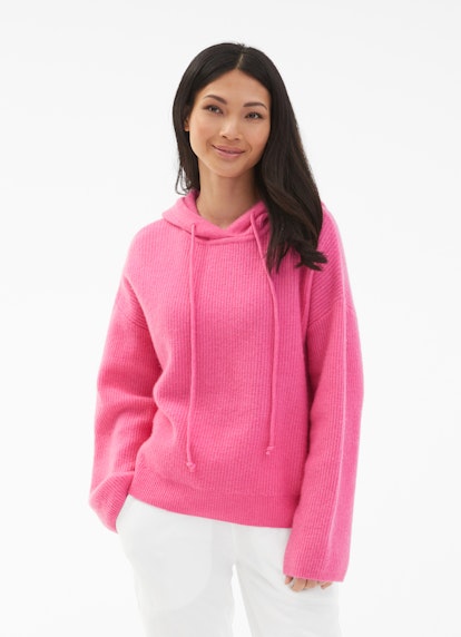 Oversized Fit Strick Oversized - Hoodie hot pink