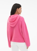 Oversized Fit Knitwear Oversized - Hoodie hot pink