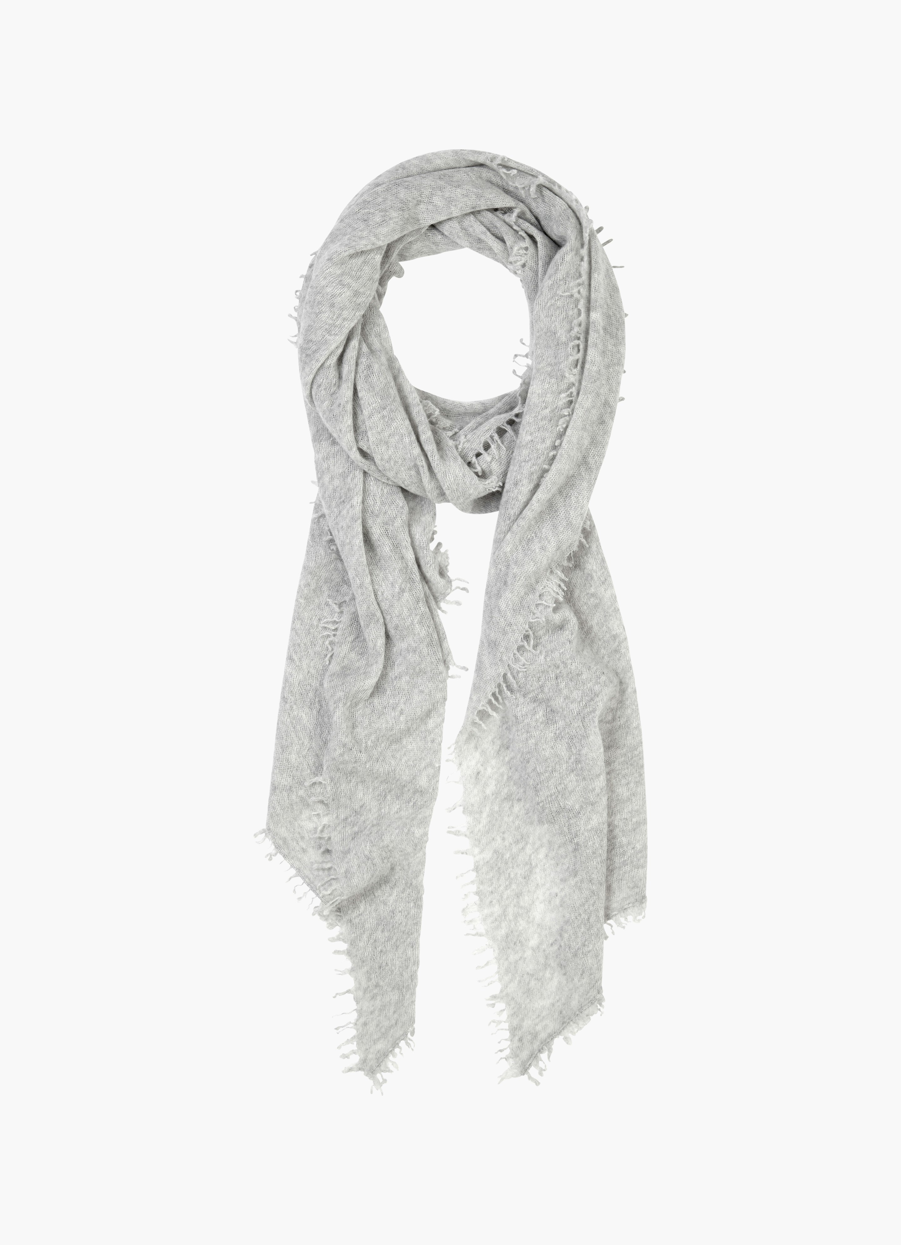 Alma Fur Cashmere charcoal(完売品) Handwoven Olive Green Cashmere Scarf - Colorful Cashmere