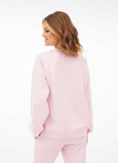 Casual Fit Sweatshirts Sweater mit Puffärmeln pale pink