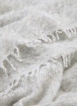 One Size Knitwear Pure Cashmere Scarf l.grey mel.