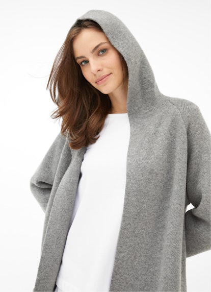 Coupe Casual Fit Maille Manteau en maille ash grey mel.