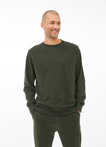 Coupe Regular Fit Pull-over Sweat-shirt dark green