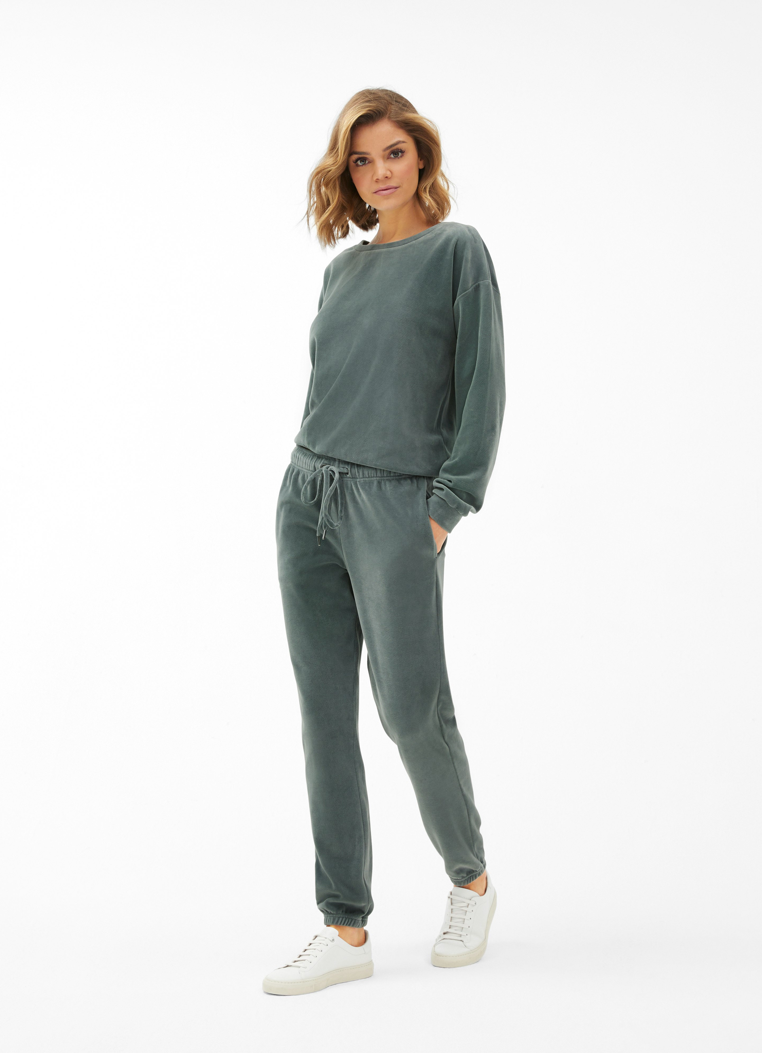 Pantalon de jogging en velours Conny Gris Acheter Pantalons en