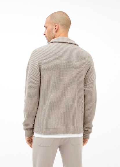 Coupe Casual Fit Maille Cardigan en maille olive grey