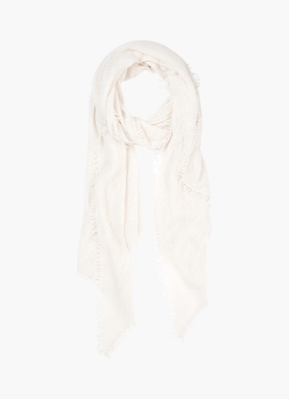 One Size Knitwear Pure Cashmere Scarf eggshell