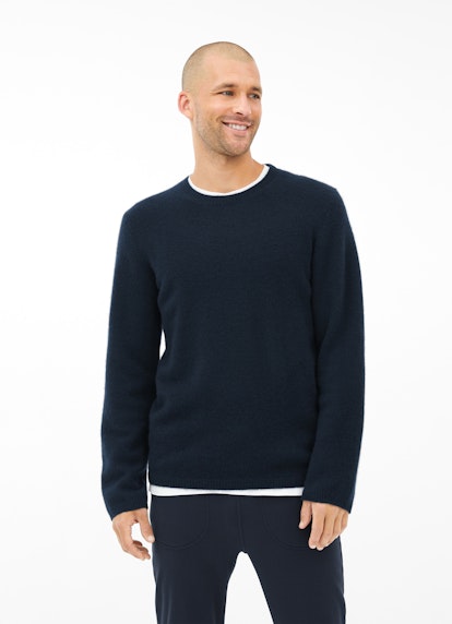 Coupe Regular Fit Maille Pull-over en cachemire night blue