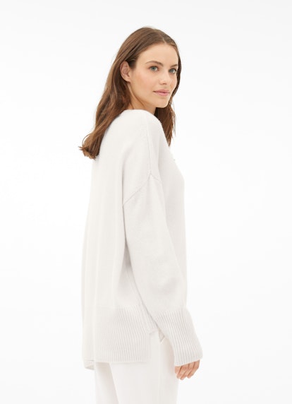 Coupe oversize Maille Pull-over en cachemire eggshell