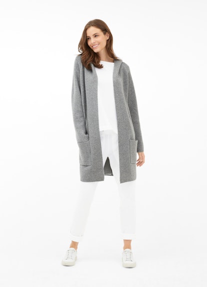 Coupe Casual Fit Maille Manteau en maille ash grey mel.