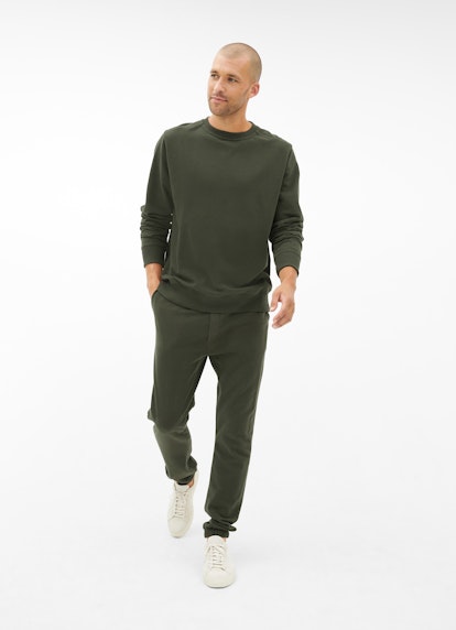 Coupe Regular Fit Pull-over Sweat-shirt dark green