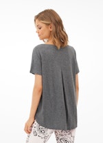 Loose Fit T-shirts T-Shirt with Inverted Pleat graphit mel.