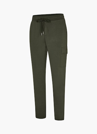 Regular Fit Hosen Cargo - Sweatpants dark green