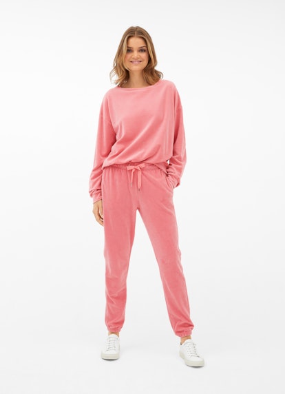 Casual Fit Hosen Samt - Sweatpants strawberry pink