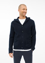 Coupe Casual Fit Maille Cardigan en cachemire night blue