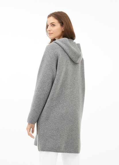 Coupe Casual Fit Maille Manteau en maille ash grey mel.