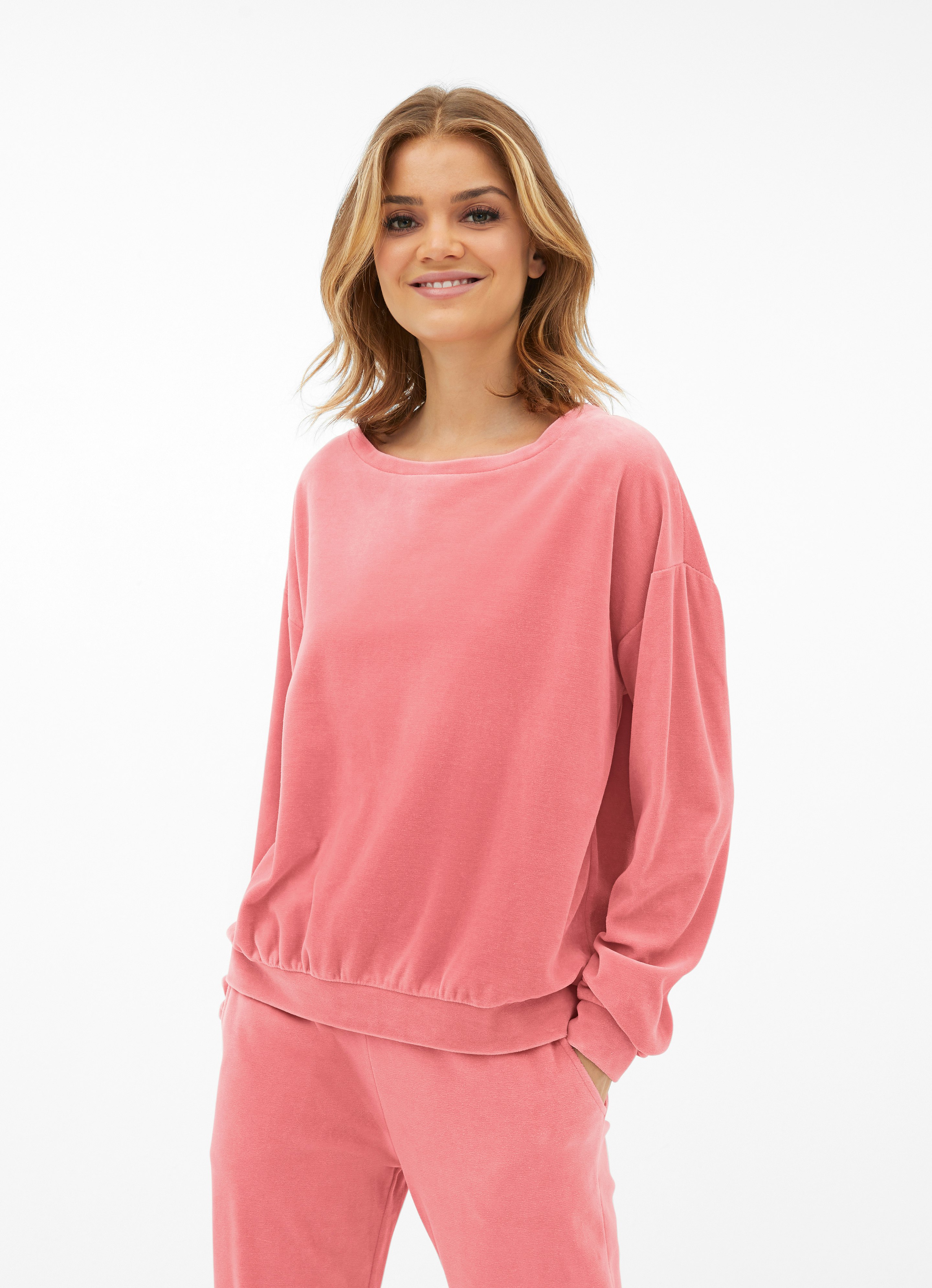 Pink shop velour sweater