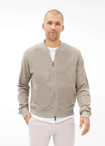 Regular Fit Jackets Terrycloth - Bomber Jacket olive grey