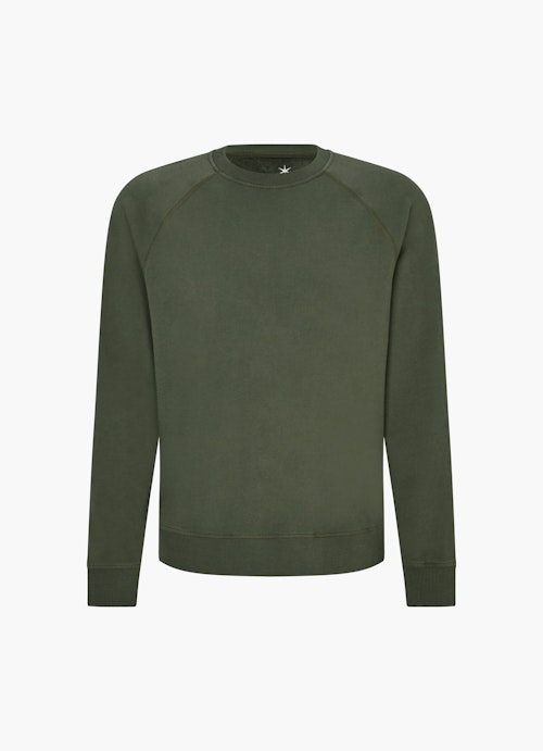 Casual Fit Sweater Sweatshirt dark green