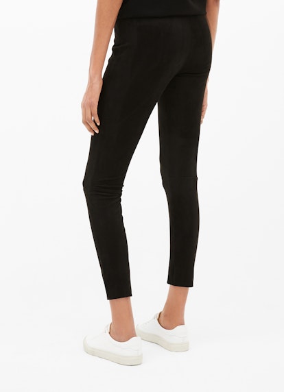 Slim Fit Pants Tech Velours - Leggings black