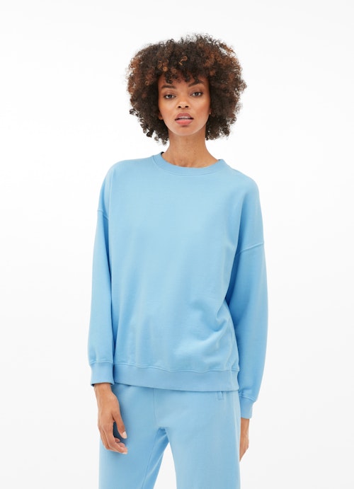 Basic Fit Sweatshirts Sweater with Puffy Sleeves faded aqua