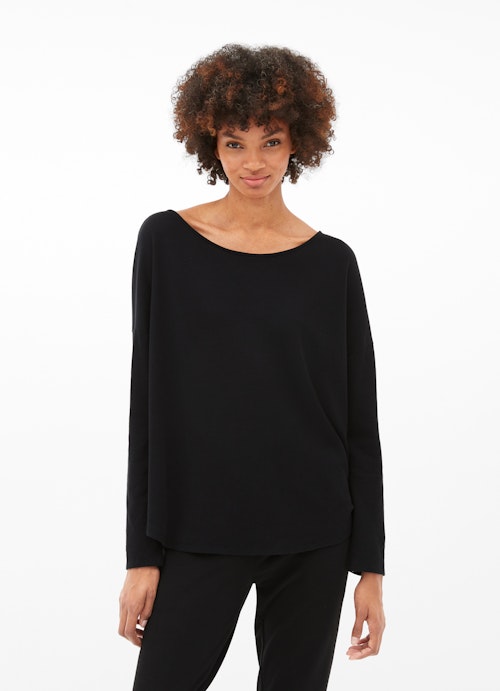 Coupe Loose Fit Sweat-shirts Haut en cachemire mélangé black