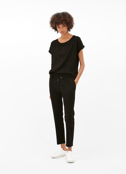 Casual Fit Pants Tech Velours - Trousers black
