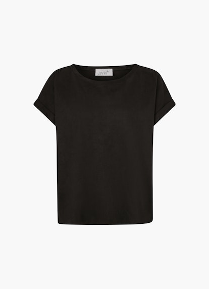 Boxy Fit T-Shirts Tech Velours - T-Shirt black