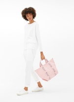 One Size Accessoires Canvas - Logo-Shopper pale pink