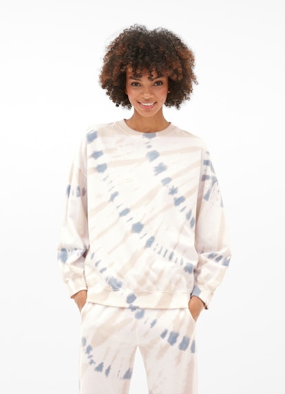 Oversized Fit Sweatshirts Sweater with Puffy Sleeves bleu