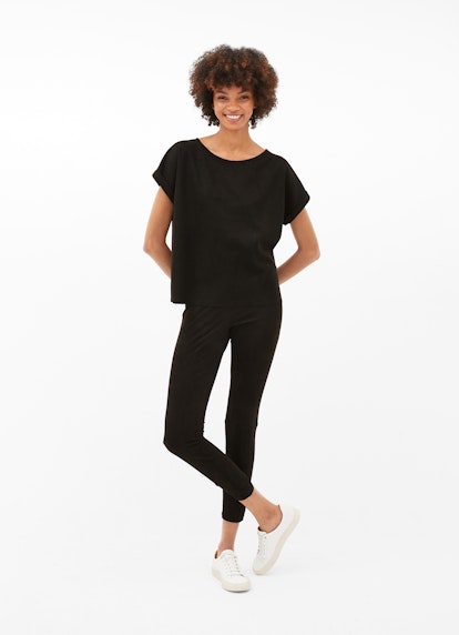 Boxy Fit T-Shirts Tech Velours - T-Shirt black