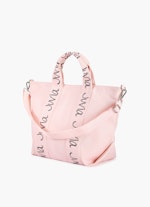 One Size Accessoires Canvas Logo Shopper Bag pale pink