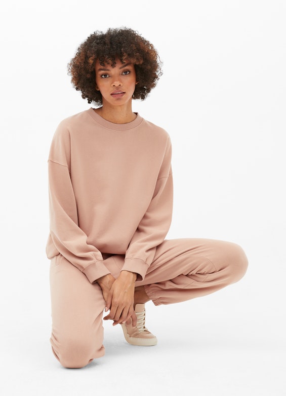Basic Fit Sweatshirts Sweater with Puffy Sleeves maple sugar