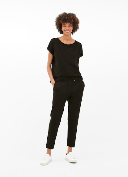 Casual Fit Pants Tech Velours - Trousers black