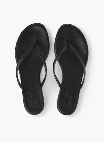 Regular Fit Shoes Leather - Flip-Flops black