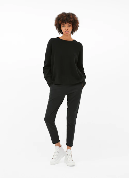 Coupe oversize Maille Pull-over en cachemire black