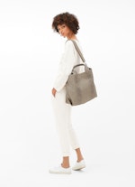 One Size Accessoires Canvas - Logo-Shopper olive grey