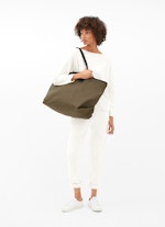 One Size Accessoires Canvas Shopper Bag dark olive