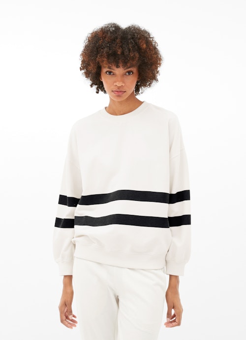 Basic Fit Sweatshirts Sweater with Puffy Sleeves eggshell