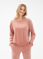 Regular Fit Sweatshirts Velvet - Sweater terracotta