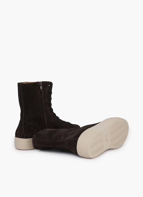 Regular Fit Shoes High-Top Suede - Trainer brown