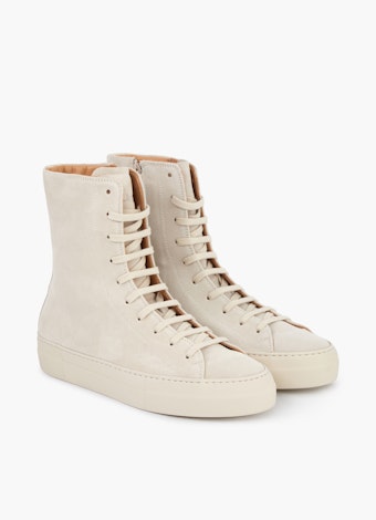 Regular Fit Shoes High-Top Suede - Trainer eggshell