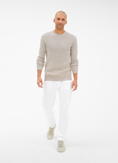 Casual Fit Strick Pullover sand