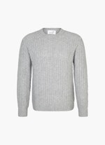 Casual Fit Strick Pullover silver grey