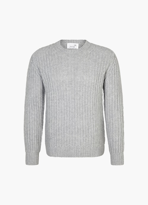 Casual Fit Strick Pullover silver grey