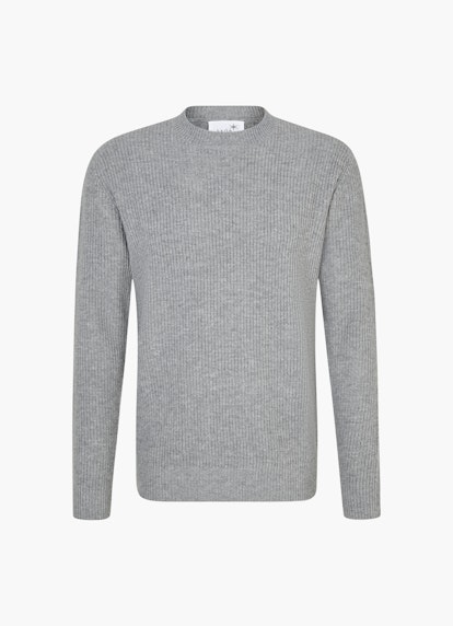 Casual Fit Strick Pullover ash grey mel.