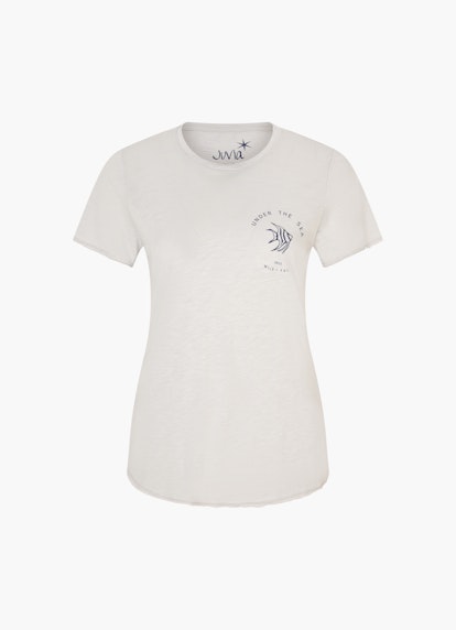 Slim Fit T-shirts T-Shirt silver cloud