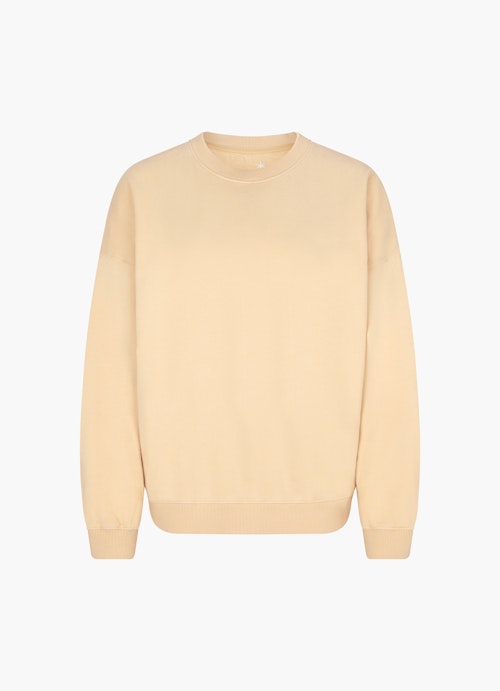 Basic Fit Sweatshirts Sweater mit Puffärmeln straw