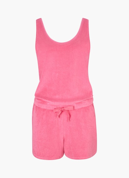Slim Fit Jumpsuits Terrycloth - Jumpsuit hot pink